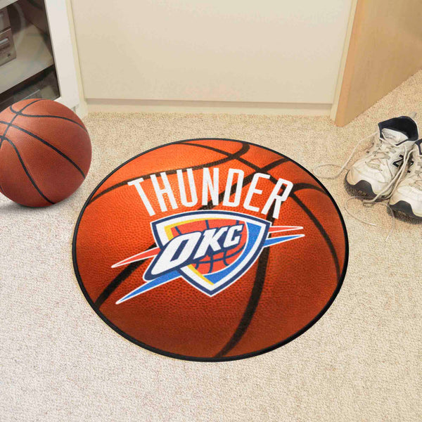 NBA - Oklahoma City Thunder Basketball Mat with Thunder Symbol Logo