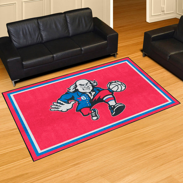 NBA - Philadelphia 76ers 5x8 Rug with 76 & Symbol Logo