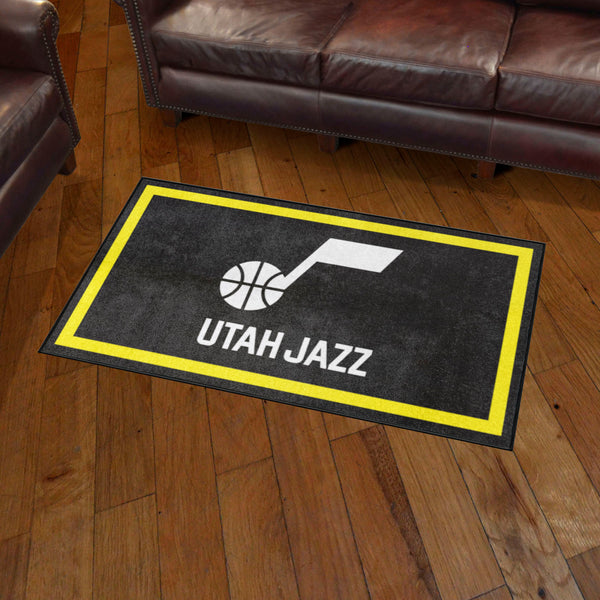 NBA - Utah Jazz 3x5 Rug with Name & Symbol Logo