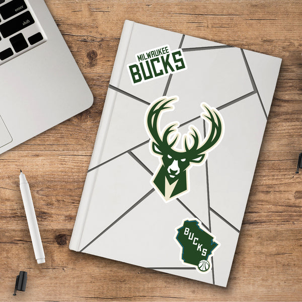NBA - Milwaukee Bucks Decal 3-pk