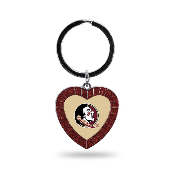 '-NMKH Rhinestone Heart Colored Keychain-True Sports Fan