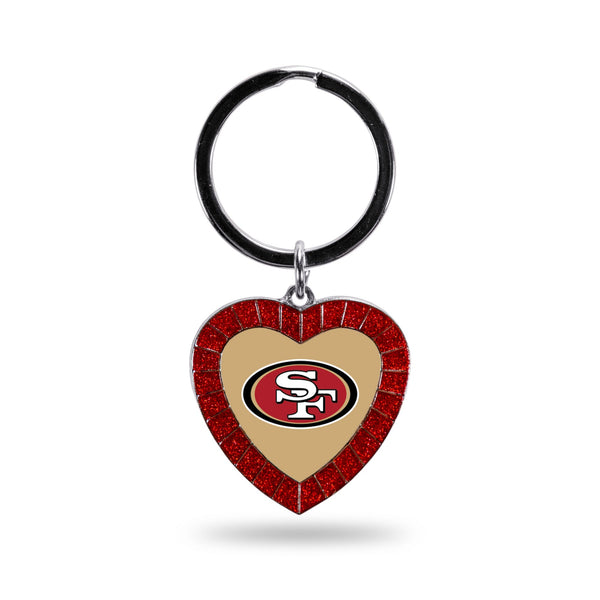 '-NMKH Rhinestone Heart Colored Keychain-True Sports Fan