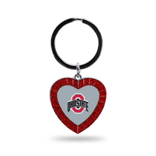 '-NMKH Rhinestone Heart Colored Keychain-True Sports Fan