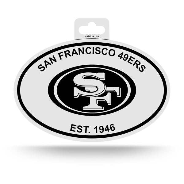 '-OVB Black and White Oval Sticker-True Sports Fan