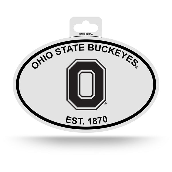 '-OVB Black and White Oval Sticker-True Sports Fan