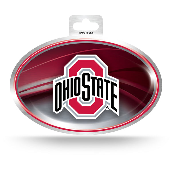 '-OVM Metallic Oval Sticker-True Sports Fan