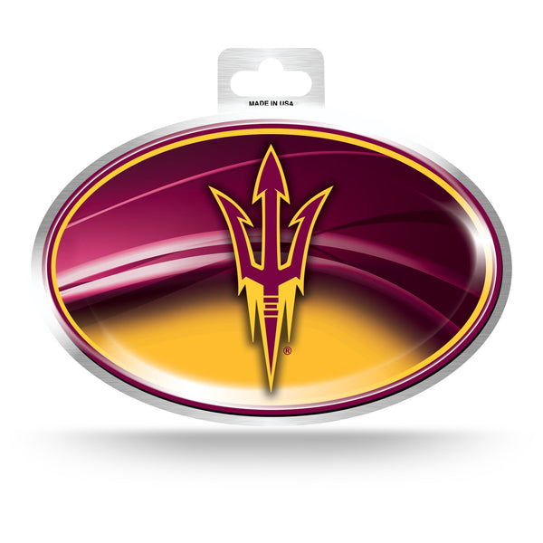 '-OVM Metallic Oval Sticker-True Sports Fan
