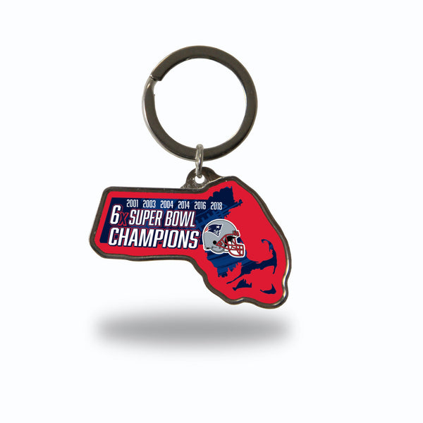 '-SSK State Shape Keychain-True Sports Fan