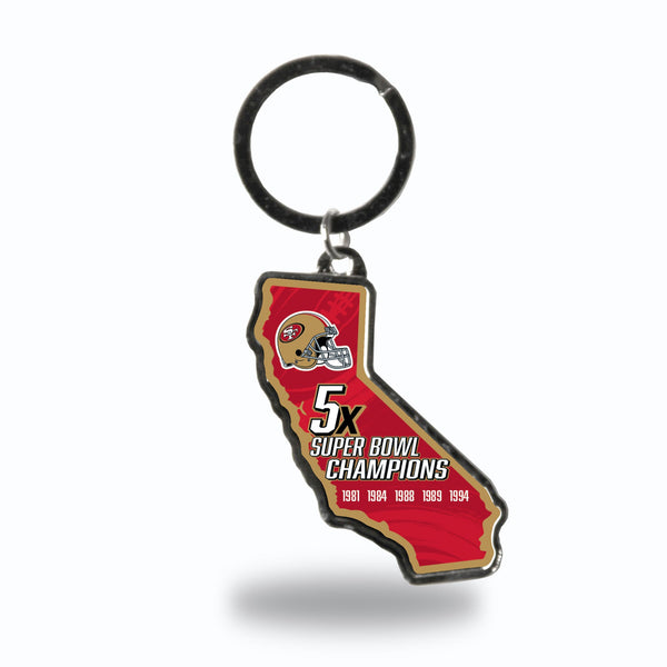 '-SSK State Shape Keychain-True Sports Fan