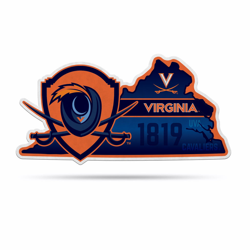 NCAA Virginia Cavaliers Classic State Shape Cut Pennant Home and Liv