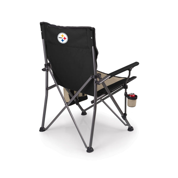 Pittsburgh Steelers - Logo - Big Bear XXL Camping Chair with Cooler, (Black)