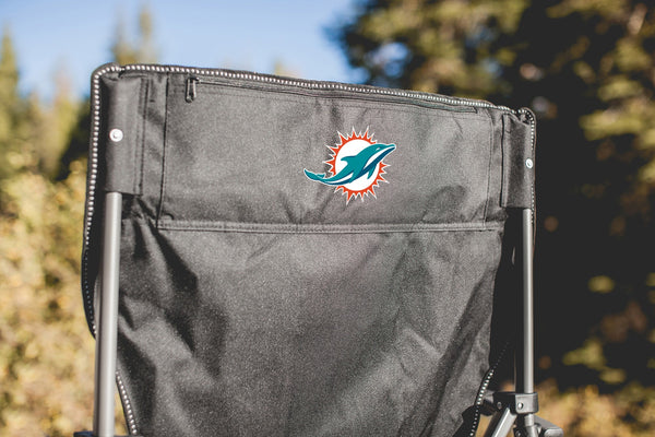 Miami Dolphins - Logo - Big Bear XXL Camping Chair with Cooler, (Black)
