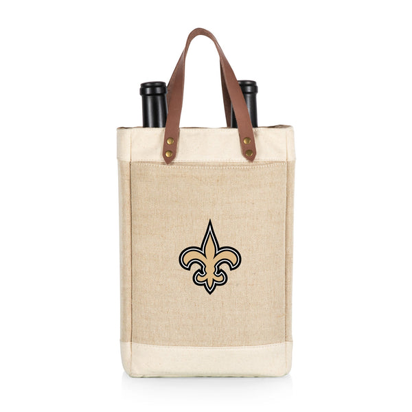 NEW ORLEANS SAINTS - PINOT JUTE 2 BOTTLE INSULATED WINE BAG