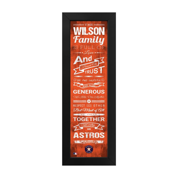 Houston Astros Custom Print Family Cheer Wall Art