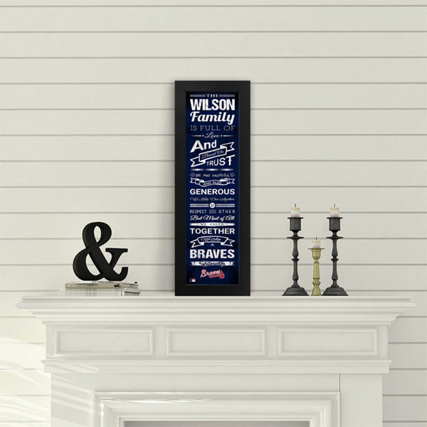 Atlanta Braves Custom Print Family Cheer Wall Art