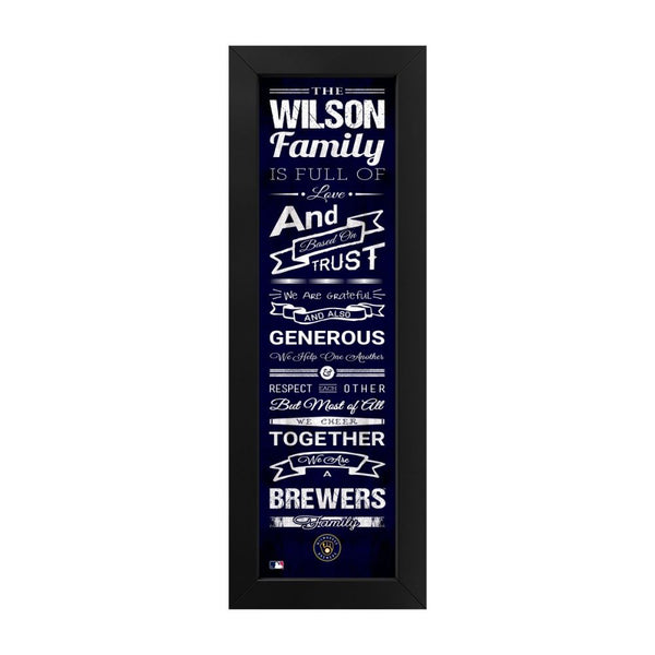 Milwaukee Brewers Custom Print Family Cheer Wall Art