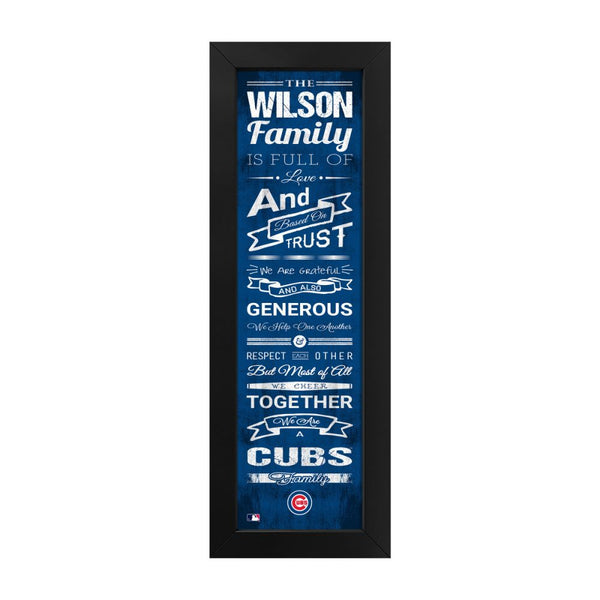 Chicago Cubs Custom Print Family Cheer Wall Art