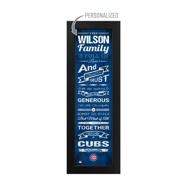 Chicago Cubs Custom Print Family Cheer Wall Art