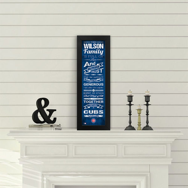 Chicago Cubs Custom Print Family Cheer Wall Art