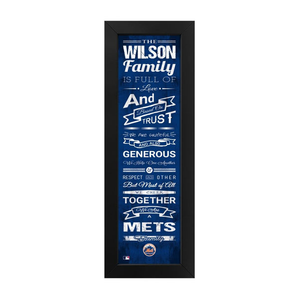 New York Mets Custom Print Family Cheer Wall Art