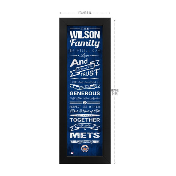 New York Mets Custom Print Family Cheer Wall Art