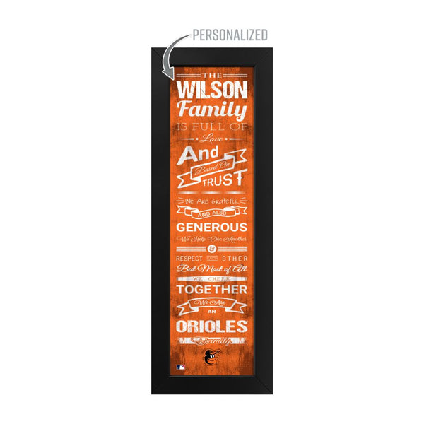 Baltimore Orioles Custom Print Family Cheer Wall Art