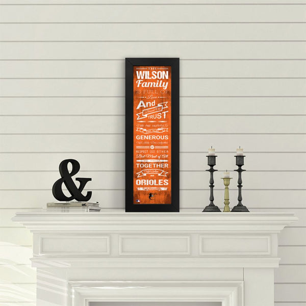 Baltimore Orioles Custom Print Family Cheer Wall Art
