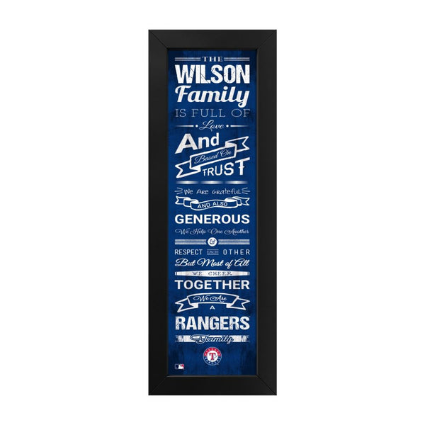 Texas Rangers Custom Print Family Cheer Wall Art