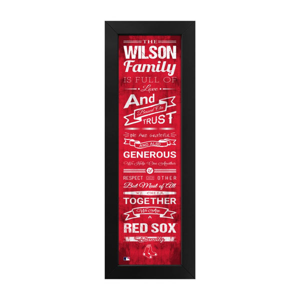 Boston Red Sox Custom Print Family Cheer Wall Art