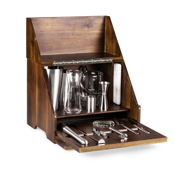 CHICAGO CUBS - MADISON ACACIA TABLETOP BAR SET