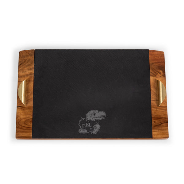 KANSAS JAYHAWKS - COVINA ACACIA AND SLATE SERVING TRAY