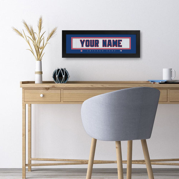 Chicago Cubs Custom Print Name Plate