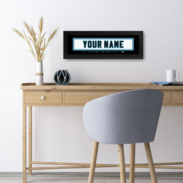 Miami Marlins Custom Print Name Plate
