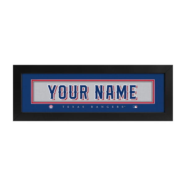 Texas Rangers Custom Print Name Plate