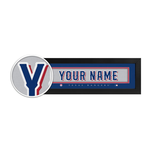 Texas Rangers Custom Print Name Plate