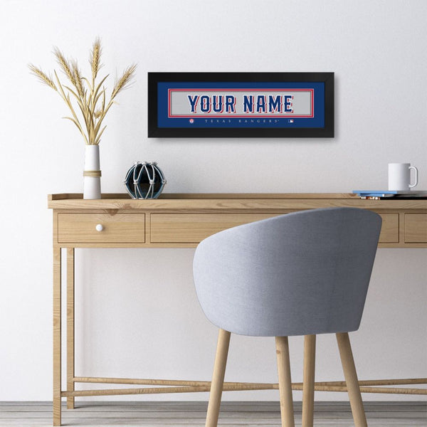 Texas Rangers Custom Print Name Plate