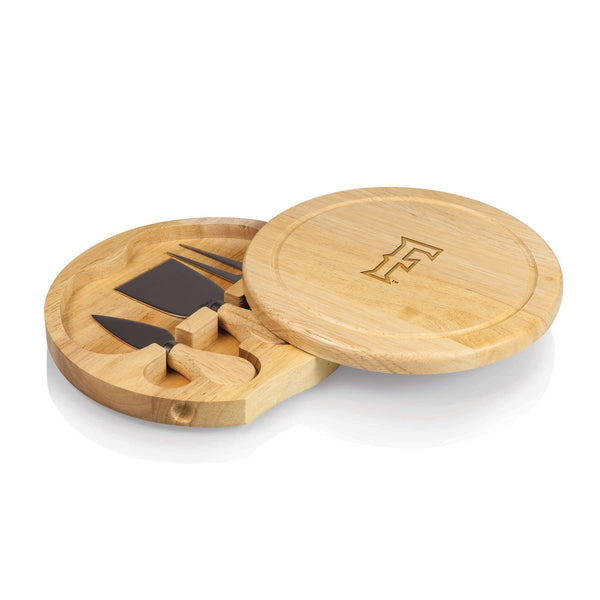 CAL STATE FULLERTON TITANS - BRIE CHEESE CUTTING BOARD & TOOLS SET