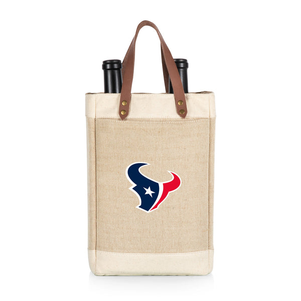 HOUSTON TEXANS - PINOT JUTE 2 BOTTLE INSULATED WINE BAG