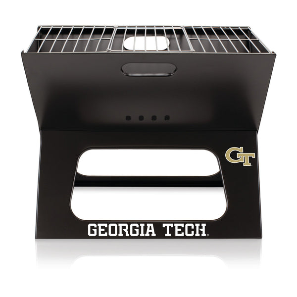 GEORGIA TECH YELLOW JACKETS - X-GRILL PORTABLE CHARCOAL BBQ GRILL
