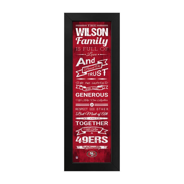 San Francisco 49ers Custom Print Family Cheer Wall Art