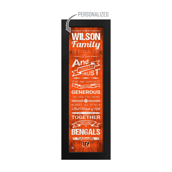 Cincinnati Bengals Custom Print Family Cheer Wall Art
