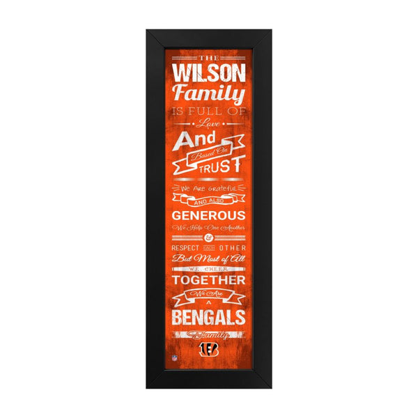 Cincinnati Bengals Custom Print Family Cheer Wall Art