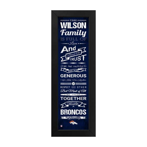 Denver Broncos Custom Print Family Cheer Wall Art