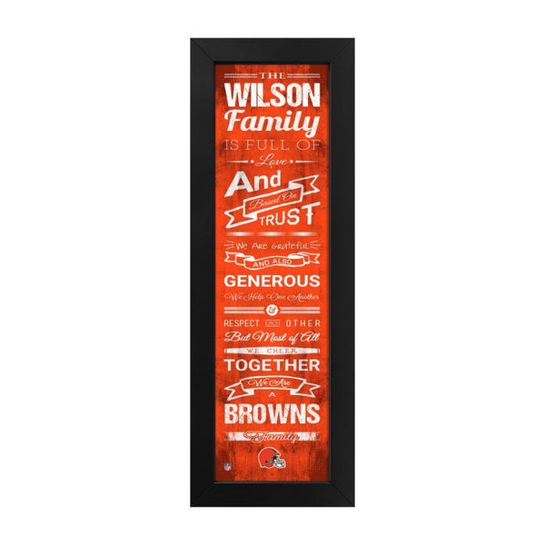 Cleveland Browns Custom Print Family Cheer Wall Art