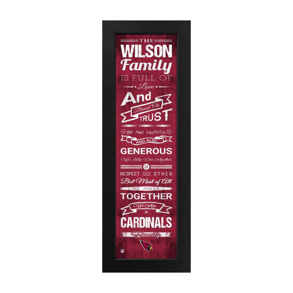 Arizona Cardinals Custom Print Family Cheer Wall Art