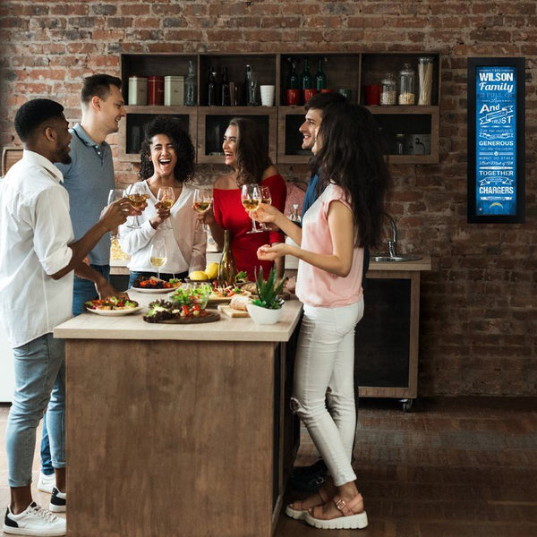 Los Angeles Chargers Custom Print Family Cheer Wall Art