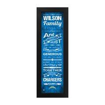 Los Angeles Chargers Custom Print Family Cheer Wall Art