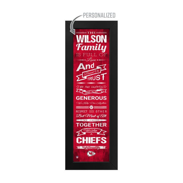 Kansas City Chiefs Custom Print Family Cheer Wall Art