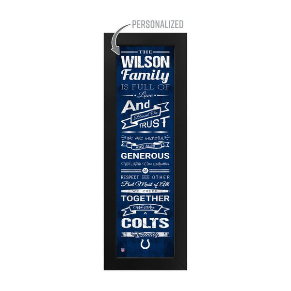 Indianapolis Colts Custom Print Family Cheer Wall Art