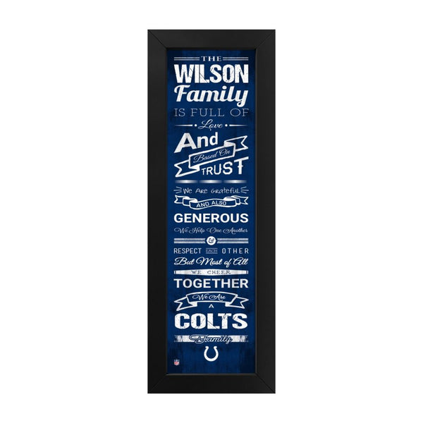 Indianapolis Colts Custom Print Family Cheer Wall Art